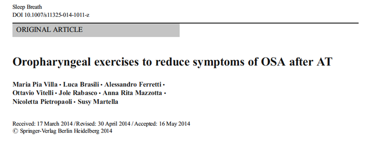 oropharyngeal exercises