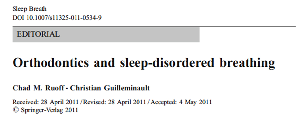 orthodontics and sleep